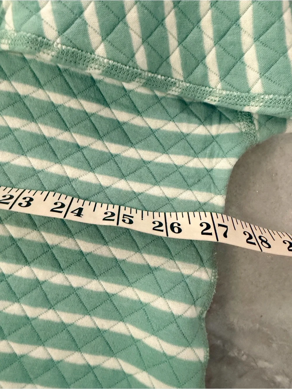 NWOT J. Crew Size 2X Mint Green Cream Reversible Quilted Striped Crew Sweatshirt